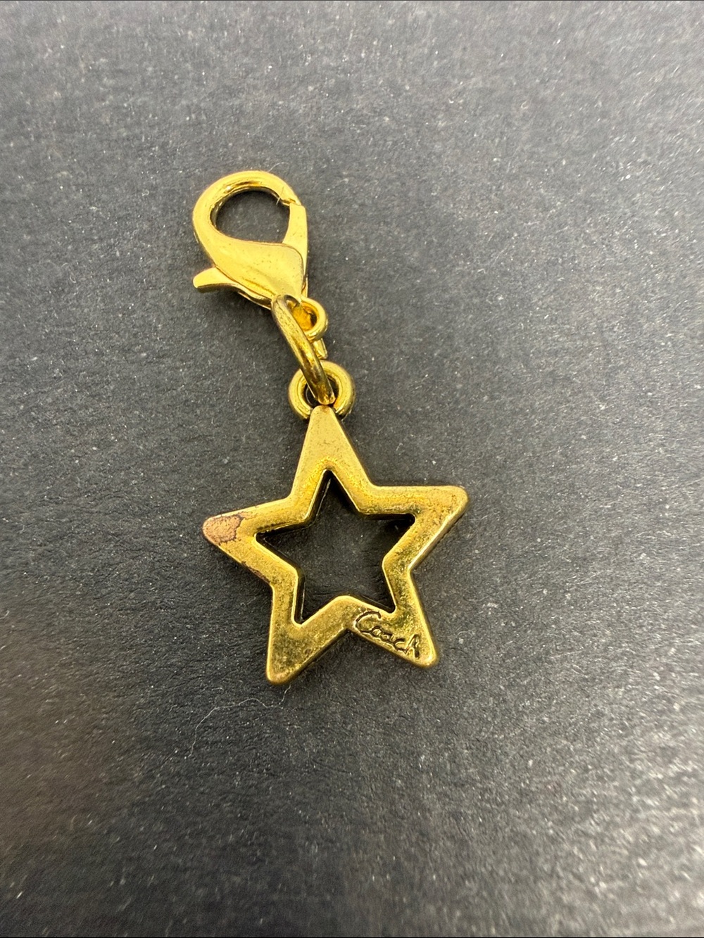 Coach Gold Star Mini Charm Key Clip